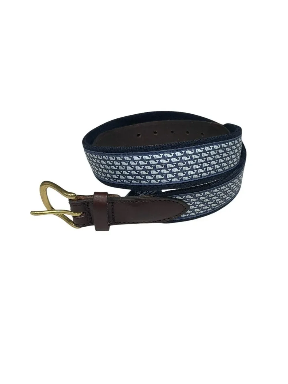 Vineyard Vines Boy’s Whale Canvas Club Belt Nautical Navy SZ 28